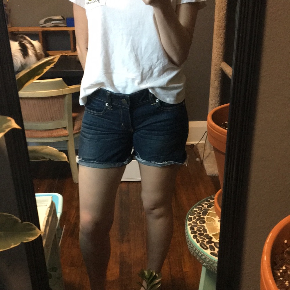 AE denim shorts
